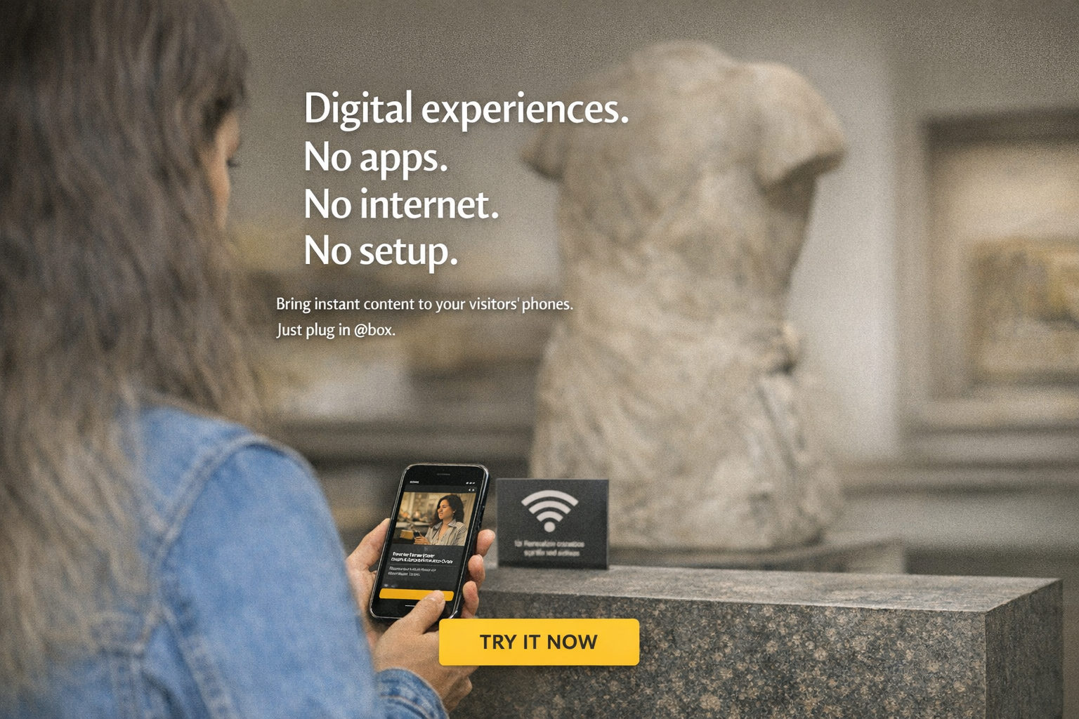 The @box device providing local digital content
